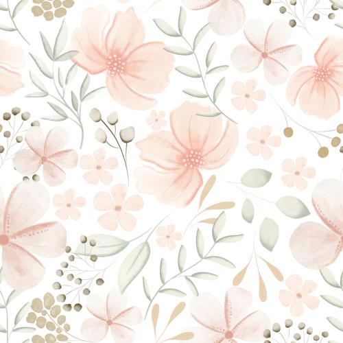 Zarte Blüten - Bio Jersey / Bio French Terry - Vorbestellung!!!
